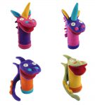 Cate and Levi Fantasy and Imagination Hand Puppets-Set of 4 Includes 2 Unicorns and 2 Dragons
